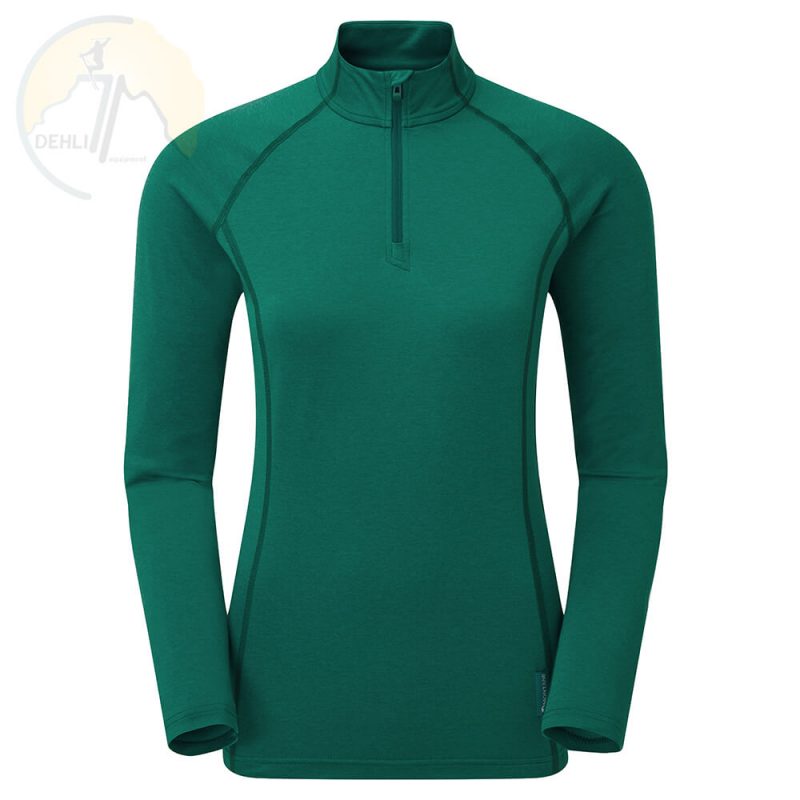 فروشگاه کوهنوردی دهلیز - بیس لایر زنانه مونتین montane fem dart thermo zip neck