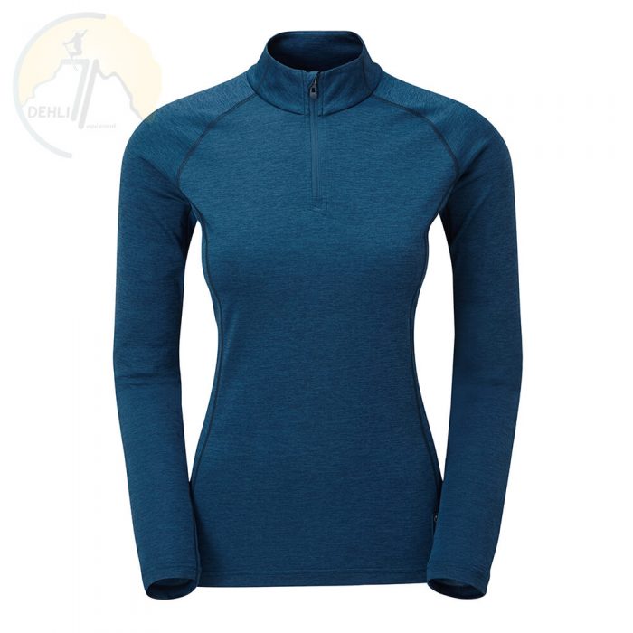 فروشگاه کوهنوردی دهلیز - بیس لایر زنانه مونتین montane fem dart zip neck