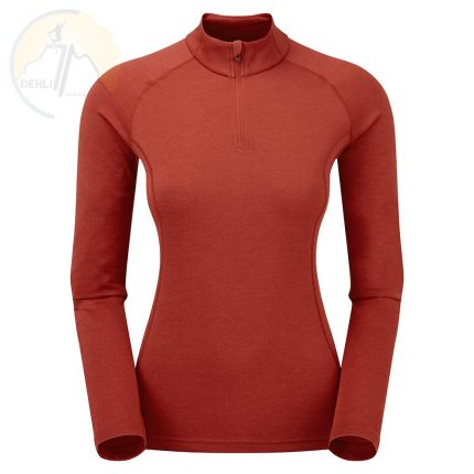 فروشگاه کوهنوردی دهلیز - بیس لایر زنانه مونتین montane fem dart zip neck