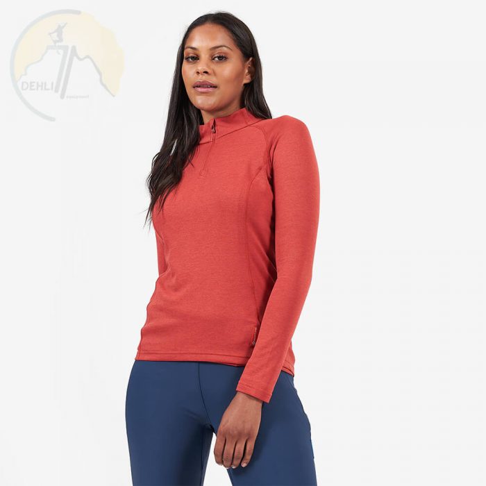 فروشگاه کوهنوردی دهلیز - بیس لایر زنانه مونتین montane fem dart zip neck