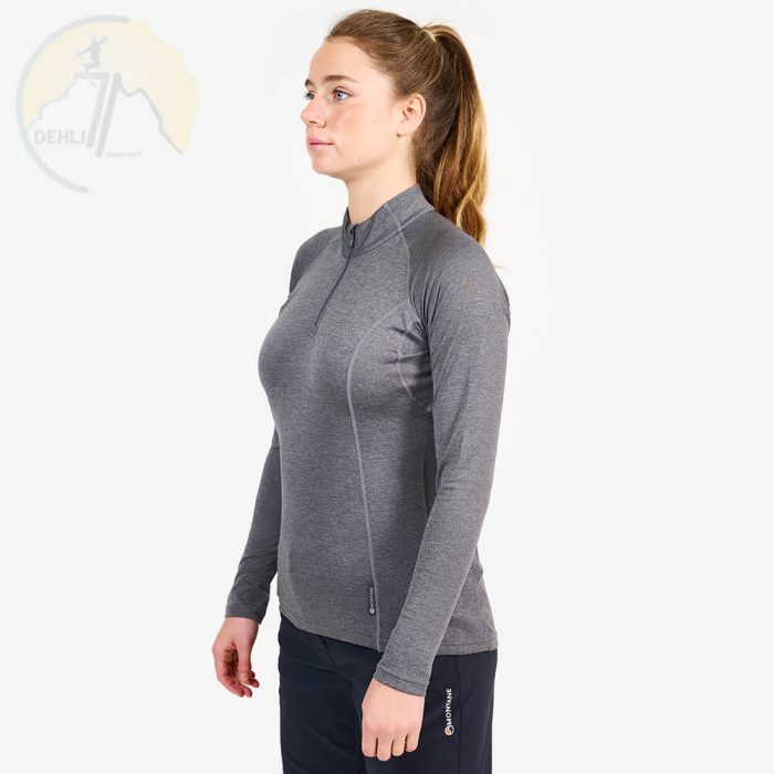 فروشگاه کوهنوردی دهلیز - بیس لایر زنانه مونتین montane fem dart zip neck