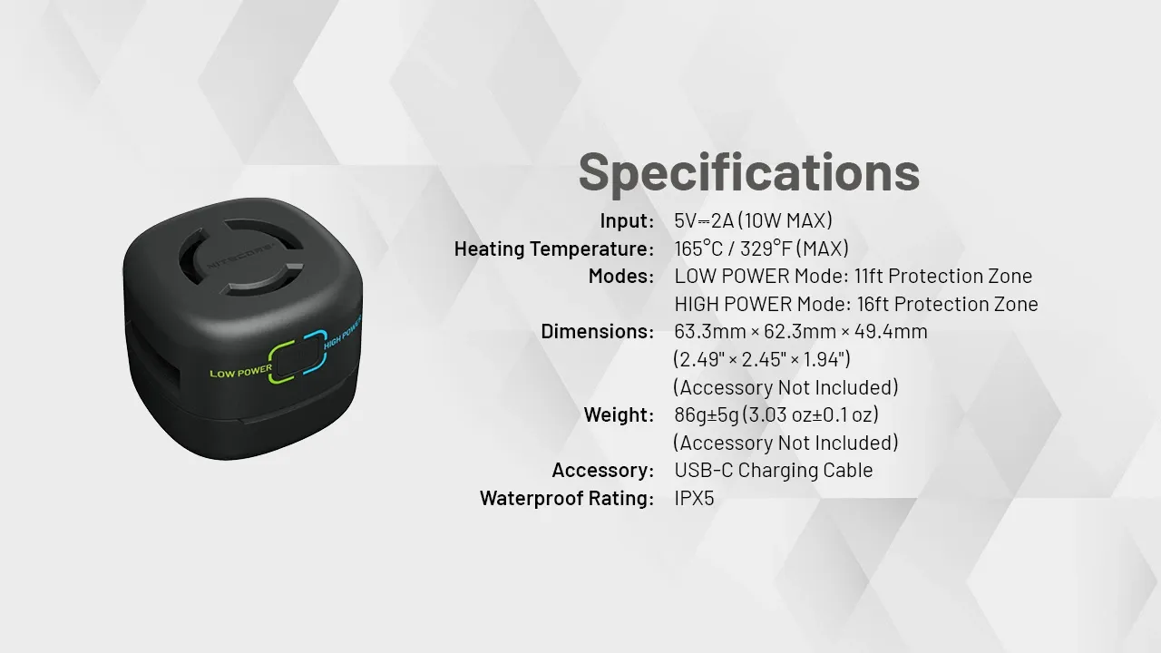دفع‌ کننده حشرات نایتکر Nitecore EMR30 SE Portable Electronic Repeller