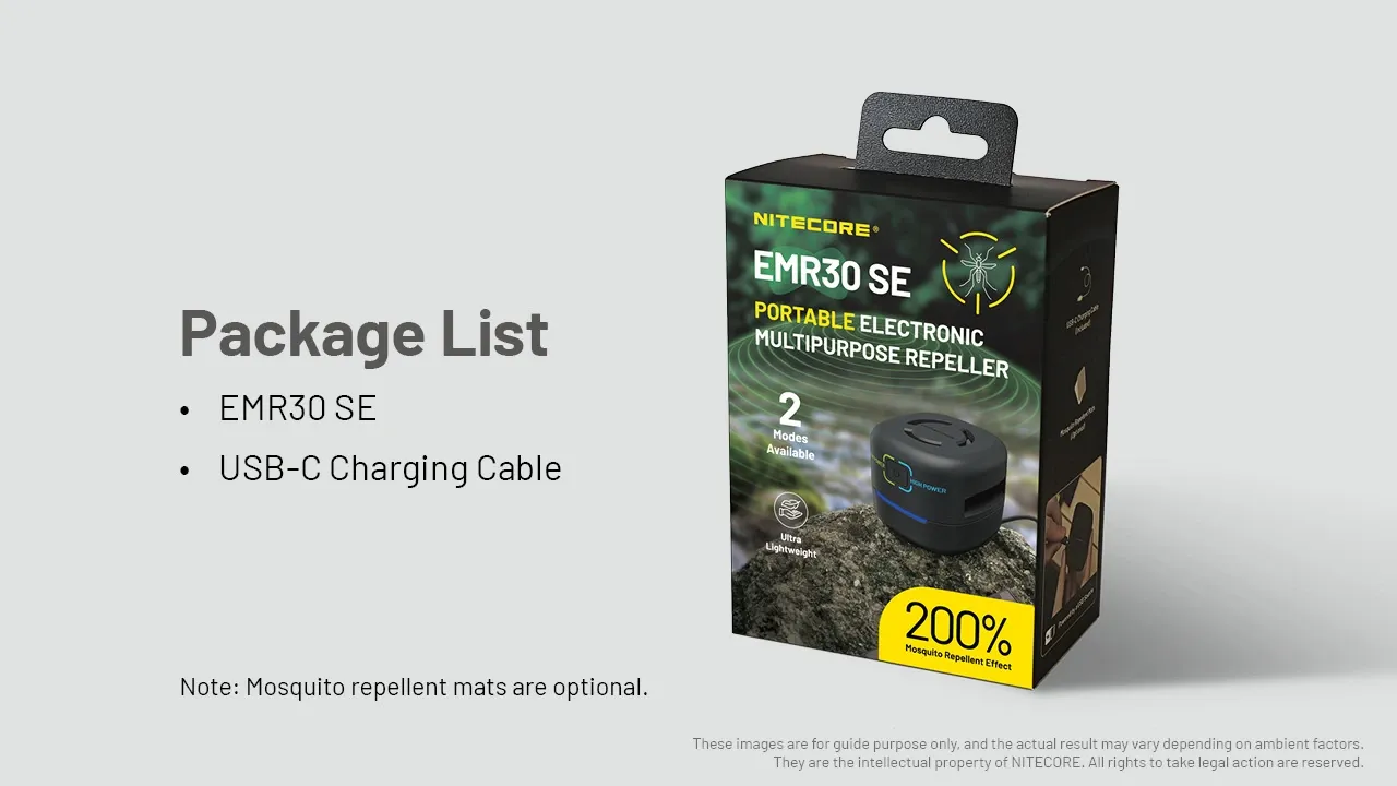دفع‌ کننده حشرات نایتکر Nitecore EMR30 SE Portable Electronic Repeller