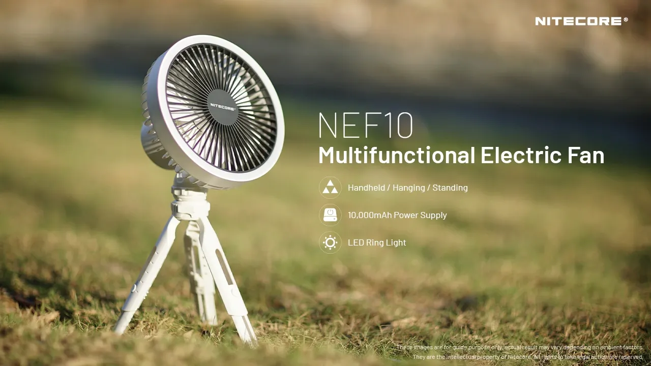 پنکه شارژی چند منظوره نایتکر Nitecore Multifunctional Electric Fan NEF10