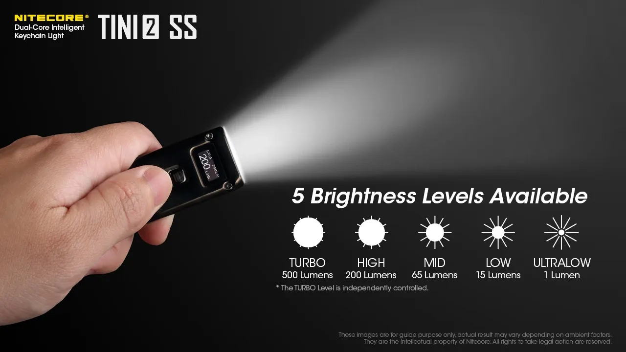 چراغ قوه جاسوئیچی استیل نایتکر Nitecore TINI2 SS