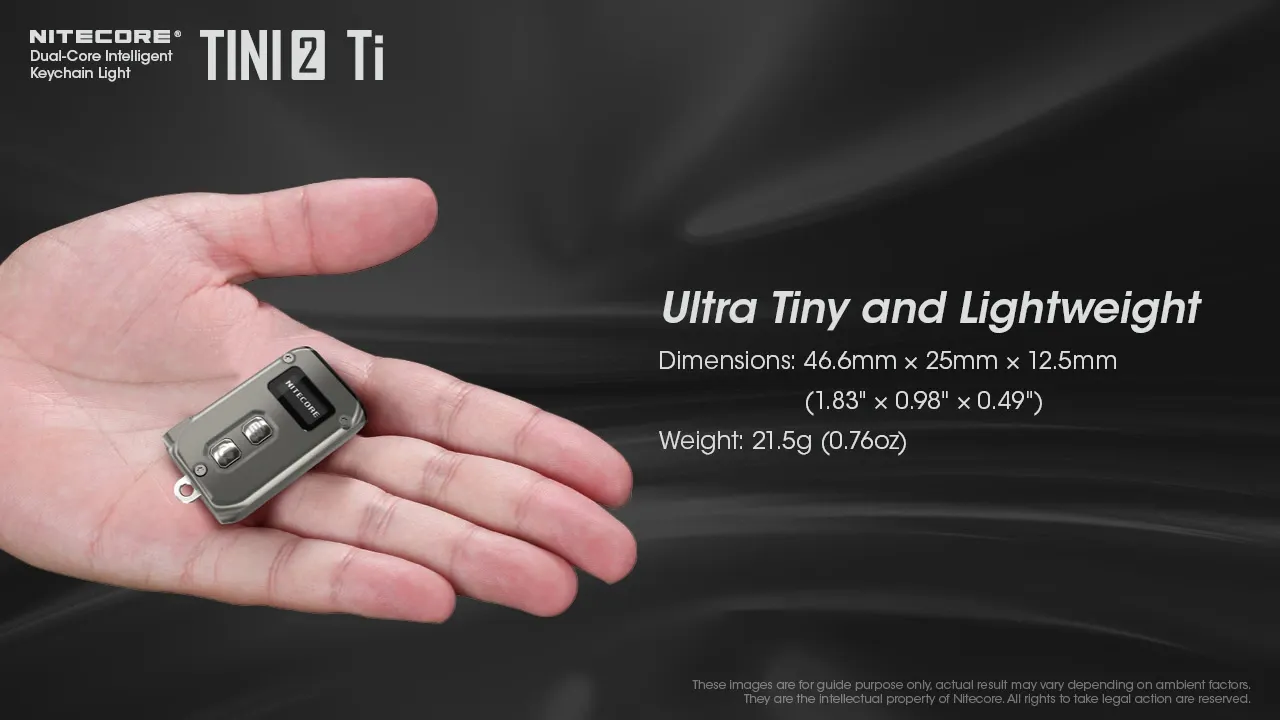 چراغ قوه جاسوئیچی تیتانیومی نایتکر Nitecore TINI2 Ti