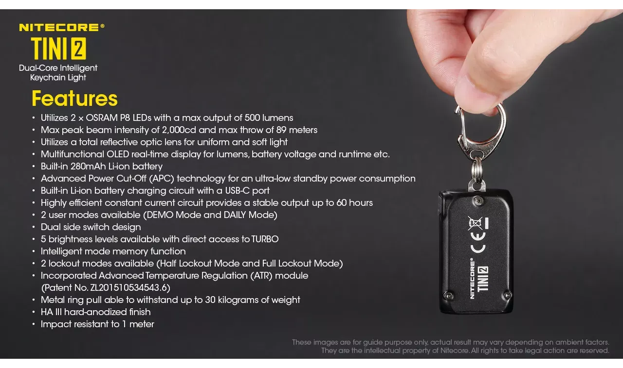 چراغ قوه جاسوئیچی نایتکر Nitecore TINI2